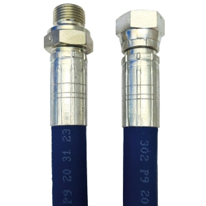 HT-SLANG 3 M 3/8"IN x 3/8"UTV BLÅ STÅLARMERAD 250 BAR 160°C
