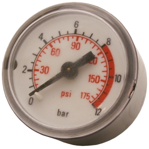 MANOMETER 1/4" 12 BAR 50MM BAK