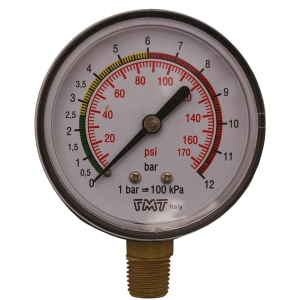 MANOMETER 1/4" 12 BAR 63MM NED