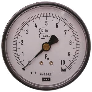 MANOMETER 1/4" 10 BAR 80MM BAK